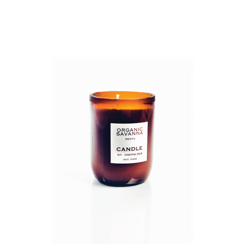 Soy Orange Oil Candle from Upcycled Glass (200g)